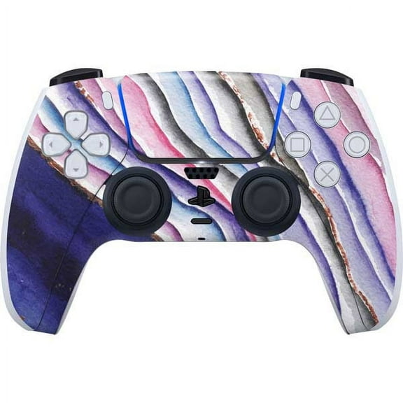 Skinit Violet Watercolor Geode PS5 Controller Skin