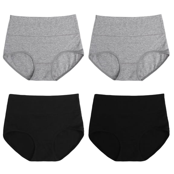 ETHZZLE 4Pcs Womens Panties Breathable Material Assorted Colors Versatile Everyday Use