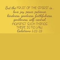 Wall Decal Christian Quote Bible Wall Sticker Words Home Art Decor - Fruit of The Spirit is Love Joy Peace Black