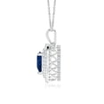 thumbnail image 2 of ANGARA Natural 1.15 ct Blue Sapphire Heart Pendant with Diamond Double in 14K White Gold for Women (Size-7mm) | Anniversary, Jewelry Gift for Women | Natural Blue Sapphire Necklace, 2 of 8