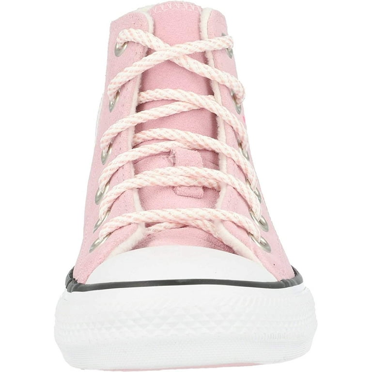 Converse Chuck Taylor All Star Hi Lama Cherry Blossom Black Suede Junior Trainers Shoes