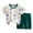 B0706-Dark Green, variant on NIEWTR Toddler Baby Boy Girls Summer Outfits Short Sleeve T-Shirt   Short Pants 2PCS Set Casual Clothes Set For 18-24 Months 2t 3t 4t 5t 6t Children's Day Gift 2PCS Set ,5-6 Years
