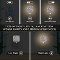 thumbnail image 3 of Yayeee LED Night Lights with Motion Detectors Auto Dusk to Dawn Light Sensors, 2 Pack, Green Dots, 3 of 7