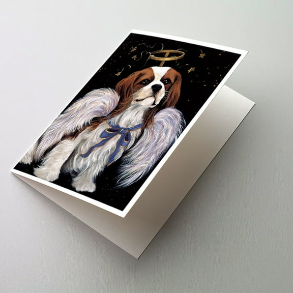 Cavalier Spaniel Christmas Angel Greeting Cards and Envelopes Pack of 8
