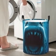 thumbnail image 4 of Lsque Open-Mouthed Shark pattern Laundry Hamper Basket, Tall Woven Rope Hamper Basket for Clothes, Lightweight Storage Basket, Collapsible Waterproof-, 4 of 8