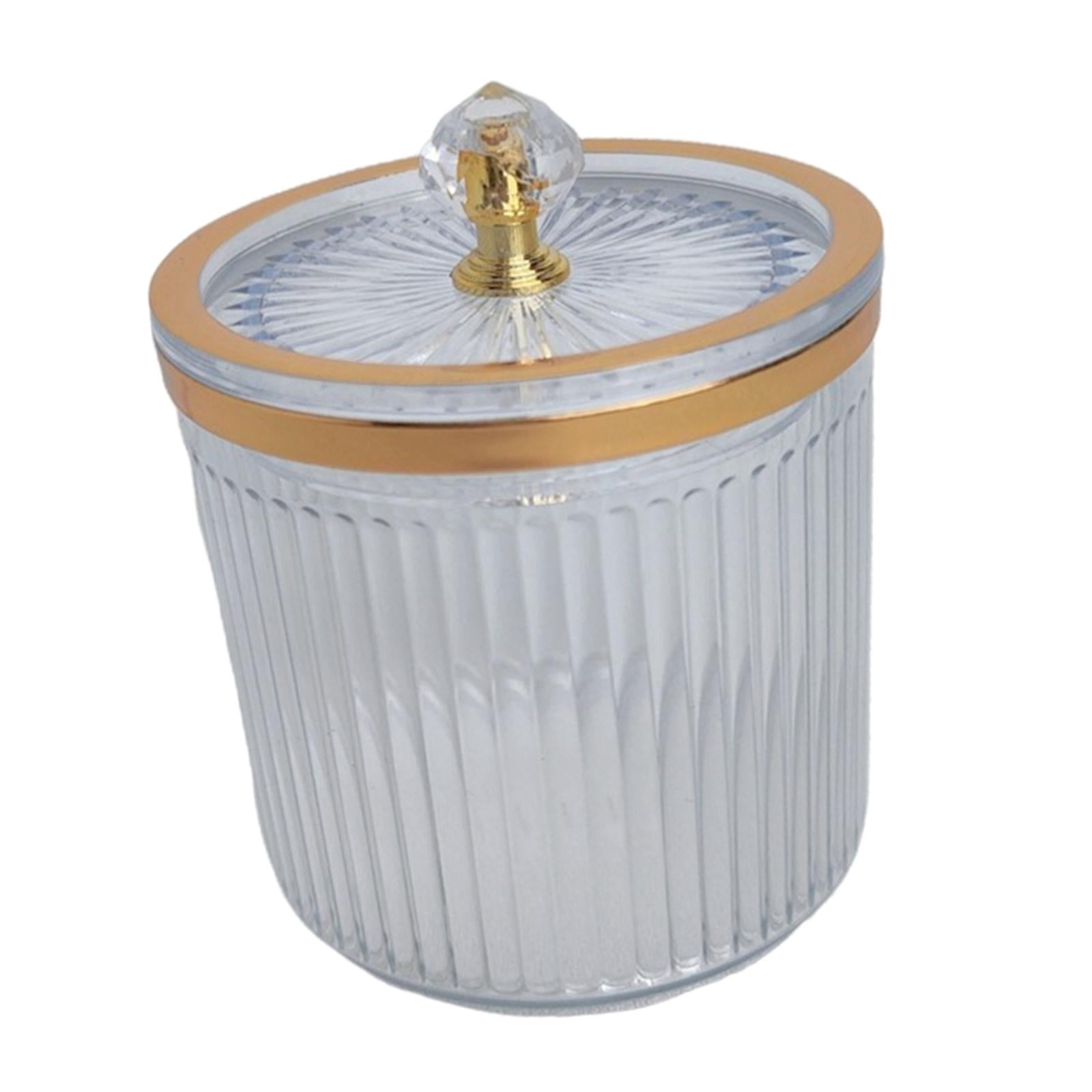heritaly Cotton Round Pads Container with Lid Ball Dispenser Cotton Holder for Vanity Transparent
