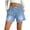 Light Blue(NEW&HOT), variant on No Boundarie Womens Denim Shorts Wide Leg High Waist Frayed Hem Elastic Waist Drawstring Casual Summer Jean Shorts with Pockets Blue Size XL