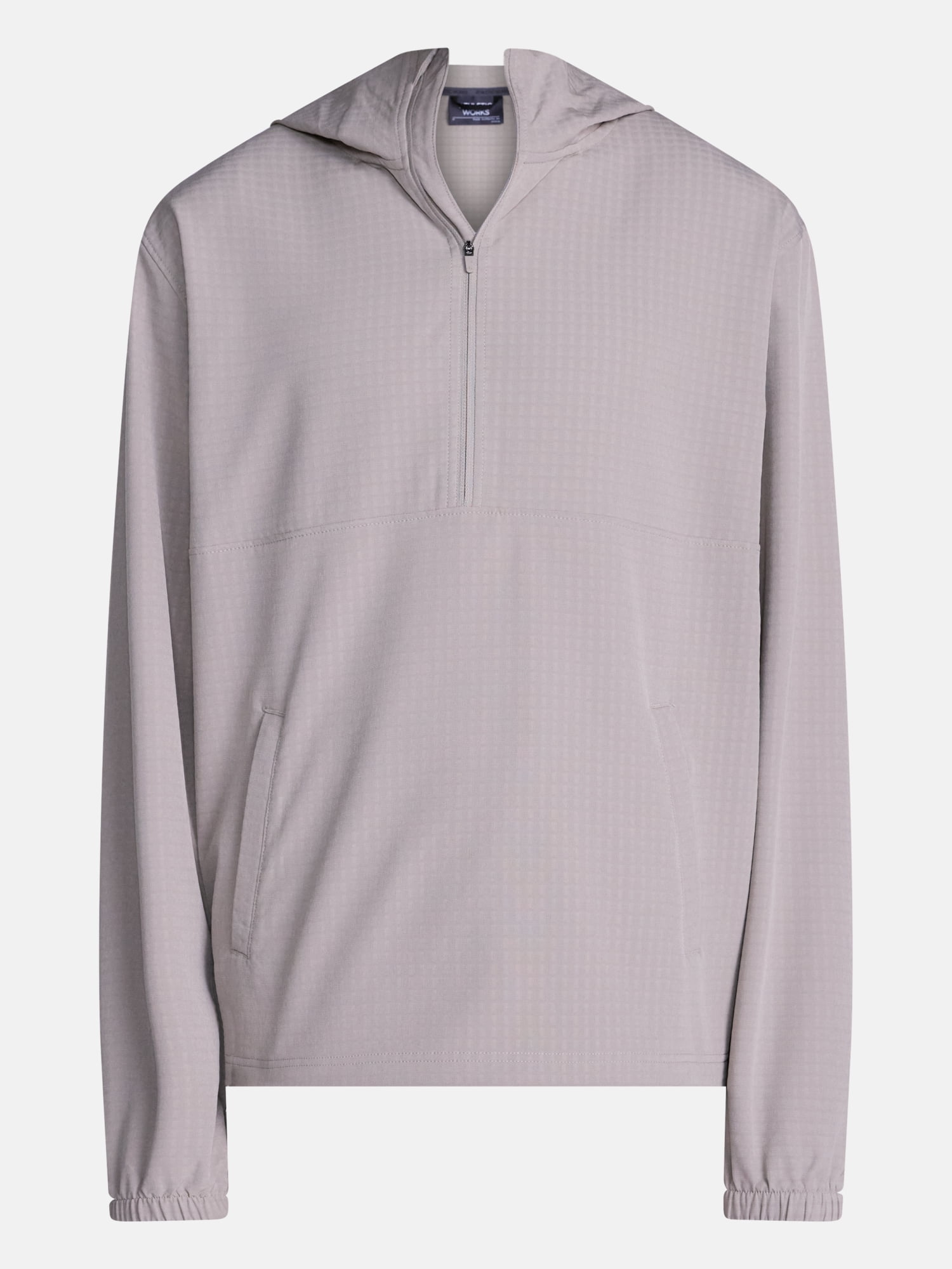 Athletic Works Men's Grid Textured Fleece Half Zip Hoodie Pullover, Sizes XS-4XLT