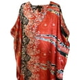 thumbnail image 2 of Up2date Fashion's Women's Satin Short Caftan / Kaftan, Red Desert Print, Style Cshort-22C3, 2 of 2