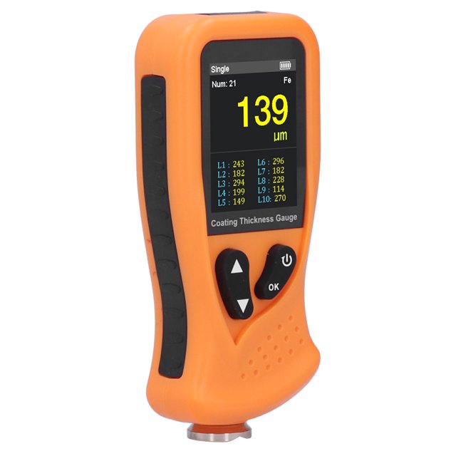 Medidor de espesor de recubrimiento, GT230A 0-1300um Probador de recubrimiento de pintura digital para automóvil Instrumento de medición de pintura Compacto y liviano VoborMX herramienta