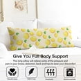 thumbnail image 3 of Lemon Print Body Pillow Cover - Soft & Breathable Fabric, Hidden Zipper, 20"x54", Cute Fruit & Floral Design - Perfect Gift for Lemon Lovers, Summer Decor, Side Sleepers & Pregnancy Support, 3 of 7