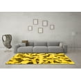 thumbnail image 3 of Ahgly Company Machine Washable Indoor Rectangle Abstract Yellow Modern Area Rugs, 7' x 10', 3 of 4