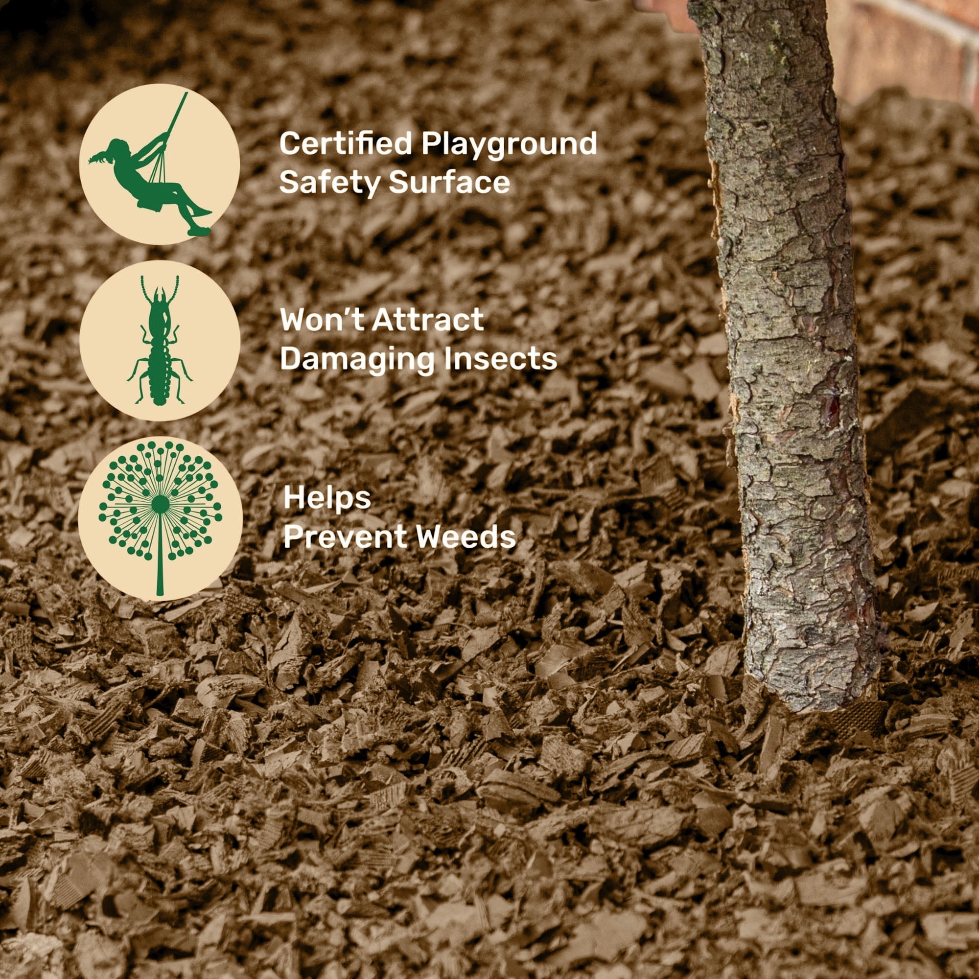 GroundSmart Cypress Rubber Mulch, 1.5 Cu Ft