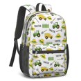 thumbnail image 2 of Tractor and Hats White Pattern 17" School Backpacks for Teens,Waterproof Oxford Fabric,S-Shape Padded Straps for School,Travel,Hiking,Camping, 2 of 6