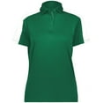 thumbnail image 3 of Augusta Sportswear B98134198 Womens Two-Tone Vital Polo T-Shirt, Dark Green & White - 3XL, 3 of 5