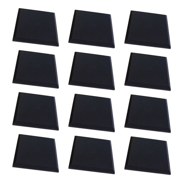 Matsuzay Bloque absorbente de sonido KTV para dormitorio, 12 piezas, grabación de Audio para habitación de Piano, Panel de reducción de ruido Decoración del hogar Negro