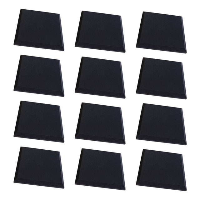 Inteprter 12 piezas de bloque de absorción de sonido para estudio de dormitorio en casa, habitación de Piano, Panel de reducción de ruido Decoración del hogar Negro