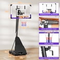 thumbnail image 4 of Basketball Hoop System,Quickly Height Adjustable 5.25-10ft,Dprodo 44 inch PC Backboard Portable Basketball Goal for Outdoor Indoor Court, 4 of 10