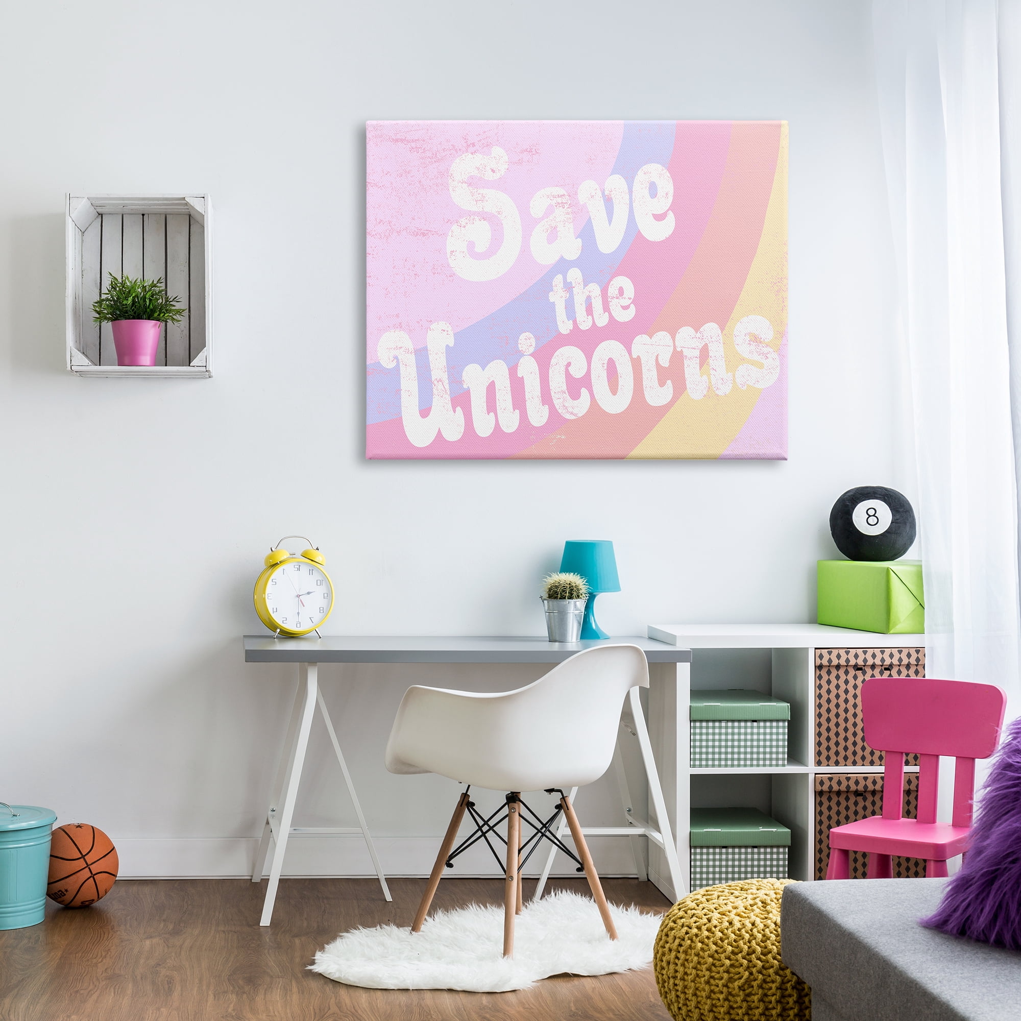 Stupell Industries Save The Unicorns, 36 x 48,Design by Daphne Polselli