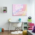 thumbnail image 2 of Stupell Industries Save The Unicorns, 36 x 48,Design by Daphne Polselli, 2 of 6