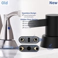 thumbnail image 3 of IVV Modern 3 Hole Matte Black Bathroom Faucets,4 Inch 2 Handles Centerset Bathroom Sink Faucet, 360 Degree Swivel Spout Bathroom Sink Faucet,Sink Faucets for RVs Bathroom Vanity, 3 of 7