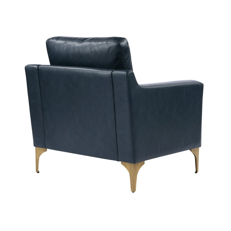 新品未使用 Style Seat Standard Navyネイビー チェア Serta Hemsworth Mid-Century Modern Armchair, Navy Blue Faux