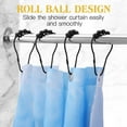 thumbnail image 5 of NUOLUX 12 Pcs Bath Rollerball Shower Curtain Hooks Glide Rings Shower Curtain Rings and Hooks for Bathroom Shower Rods, 5 of 6