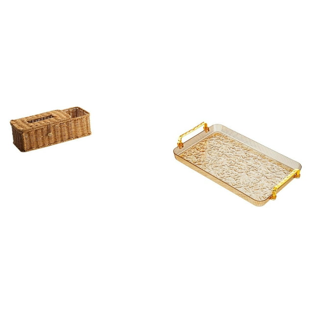 Estuche para pañuelos de escritorio,Caja de pañuelos faciales de papel retro de madera,Tapa para caja de pañuelos,porta servilletas de papel facial,Bandeja para servir,Bandeja de cocina