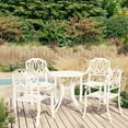 thumbnail image 1 of vidaXL 5 Piece Bistro Set Cast Aluminium White, 1 of 5