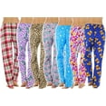 thumbnail image 4 of ToBeInStyle Women's Pack of 2 Randomly Assorted Printed Design Fleece Lined Pajama Bottoms - Medium, 4 of 6