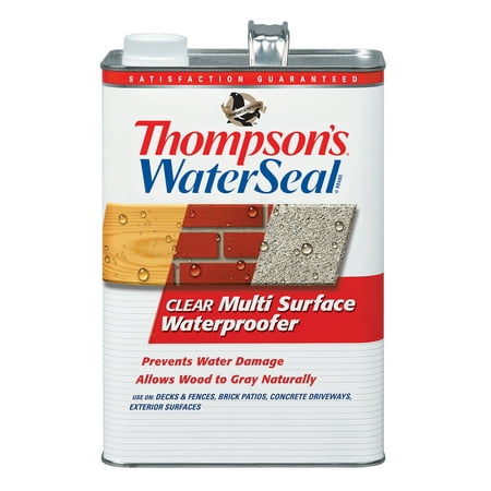 Thompson's WaterSeal Multi-Surface Waterproofer, Clear, (Best Exterior Wood Stain Sealer)