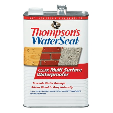 - Thompson's WaterSeal Multi-Surface Waterproofer, Clear, 1-Gal