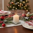 thumbnail image 3 of Clear Glass Cube Vase for Flowers, Decorative Centerpiece Table Vase, Modern Décor, 3 of 9