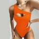thumbnail image 2 of Bañador de una pieza Gibobby Traje de baño de mujer Bikini sexy color sólido cintura alta, 2 of 3