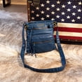 thumbnail image 7 of Montana West Crossbody Bag for Women Multi Pocket Shoulder Bags Medium Travel Purses Ultra Soft Washed Leather, Blue, 7 of 7
