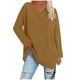 thumbnail image 1 of Blusa informal de manga larga con cuello en V y hombros descubiertos para mujer Fridja  bvmnju3610, 1 of 5