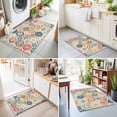 thumbnail image 4 of Entryway Rug 2'x3', Boho Morocco Kitchen Runner Rugs Non-Slip Carpet Mats, Retro Farmhouse Ethnic Neutral Aesthetic Bedside Rugs Runners Washable Floor Carpet for Bathroom Laundry Room, 4 of 8