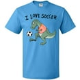thumbnail image 3 of Inktastic I Love Soccer-Dinosaur in Orange T-Shirt, 3 of 5