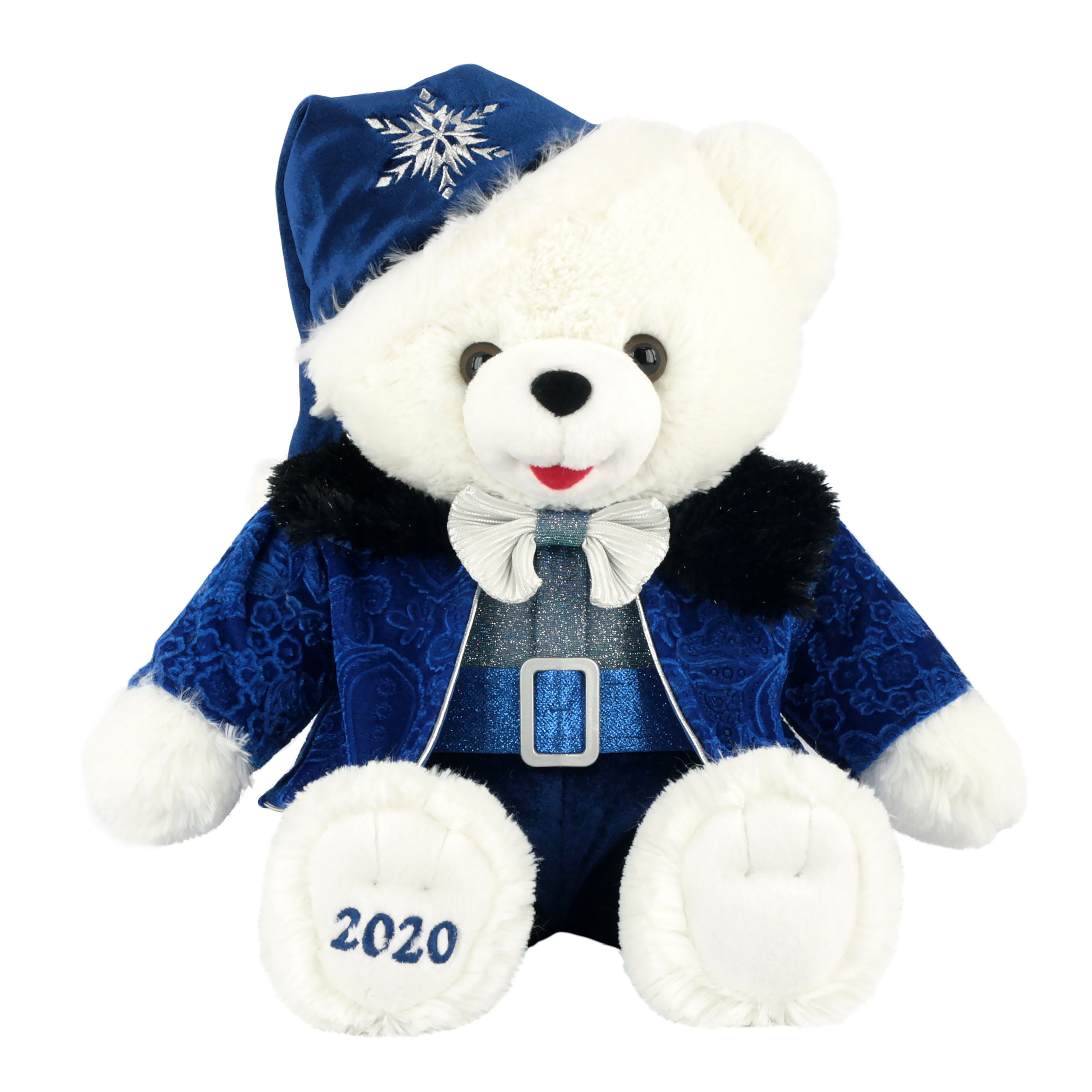 2018 WalMART CHRISTMAS Snowflake TEDDY BEAR White A Boy 20"Blue Outfit Brand NWT 