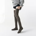 thumbnail image 6 of Hauaitttt Women Knit Leg Stocking Thigh Long Warmers Knee Boot Socks Over Extra Socks Thigh High Fishnet Stockings for Garter Belt Knitted Stockings Christmas Nylon Stocking Woman Merchandise Garter, 6 of 7