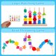 thumbnail image 2 of Juguetes Montessori para niños de 2, 3, 4 años, niño, niña, niño pequeño, juego de juguetes de secuenciación de cuentas de madera Montessori, cuentas de cordones, bloques apilables y tallo apilador de, 2 of 5