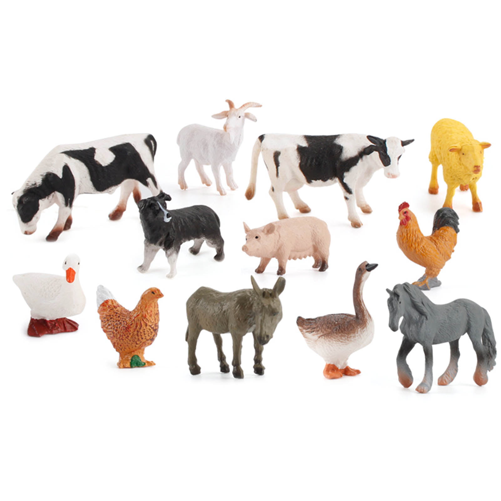 cake decorations New FARM toy animals set 12 small figurines play tuff spot 