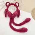 thumbnail image 3 of Cache-Oreilles d'Hiver en Peluche pour Enfants Mignon Cache-Oreilles en Peluche pour Fille Protection des Oreilles Cache-Oreilles Rouge, 3 of 6