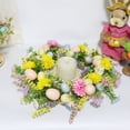 thumbnail image 3 of Costeam Colorful Easter Wreath Decor, Artificial Egg Hoop for Door and Window, 3 of 5