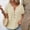 Beige, variant on Solid Color 2026 Summer Tops V-Neck Leisure Short Sleeve Blouse Plus Size Cotton Linen T-Shirt S