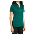 thumbnail image 4 of Yellow Rooster Womens Silk Touch Performance Polo Teal Green S, 4 of 6