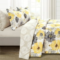 Lush Decor Leah Floral Comforter Sets, King, 6-Pieces