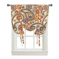 thumbnail image 2 of Paisley Pattern Flower Retro Window Curtain for Living Room Curtains for Kitchen Cafe Tie Up Short Drapes, 2 of 5