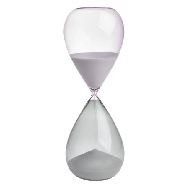 Reloj de arena de 15 minutos, arena blanca, vidrio gris/rosa, TFA Dostmann