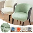 thumbnail image 4 of AIGIA Dining Chair Cover Armchair Wingback Round Curved Back Chair Cover Soft Stretch for Living Room Bedroom (1Pack), 4 of 10
